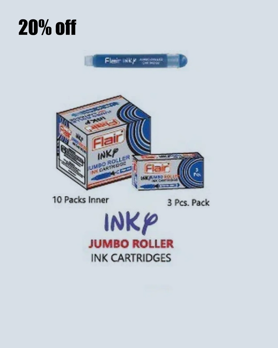Parker QUINK lange vulpen inktpatronen | uitwasbaar blauw | 5 stuks